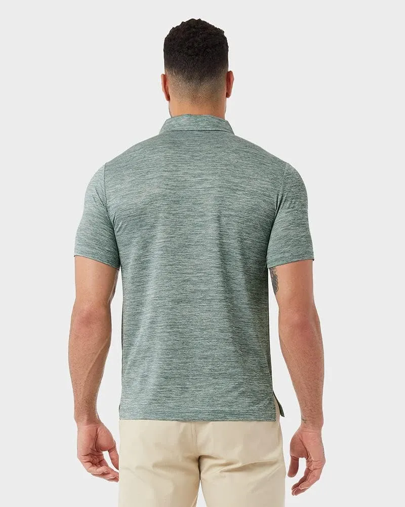 32 Degrees Mens Ultra-Sonic Polo | Slim Fit | Breathable | Moisture Wicking | Anti-Odor | Golf