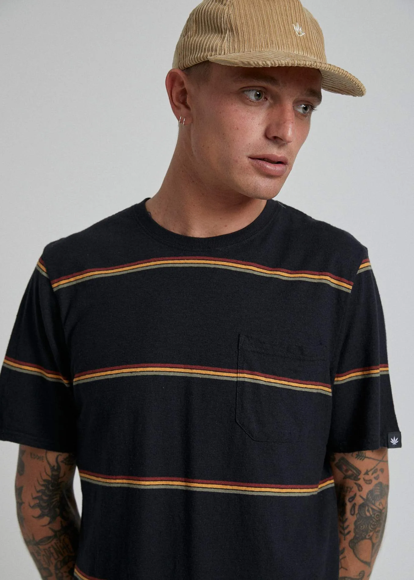 Afends Mens Marley - Hemp Standard Fit Tee - Black