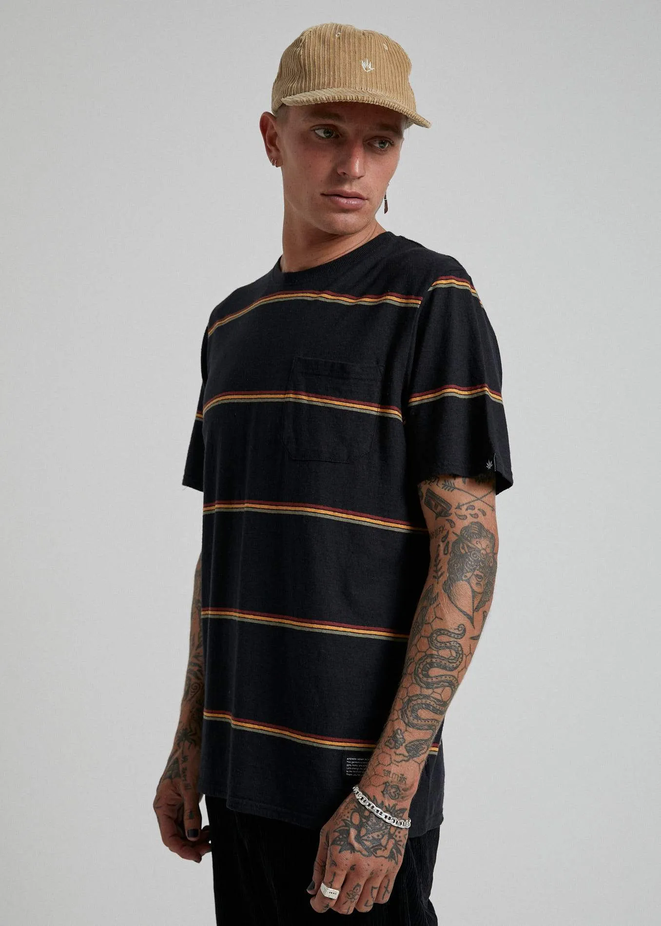Afends Mens Marley - Hemp Standard Fit Tee - Black