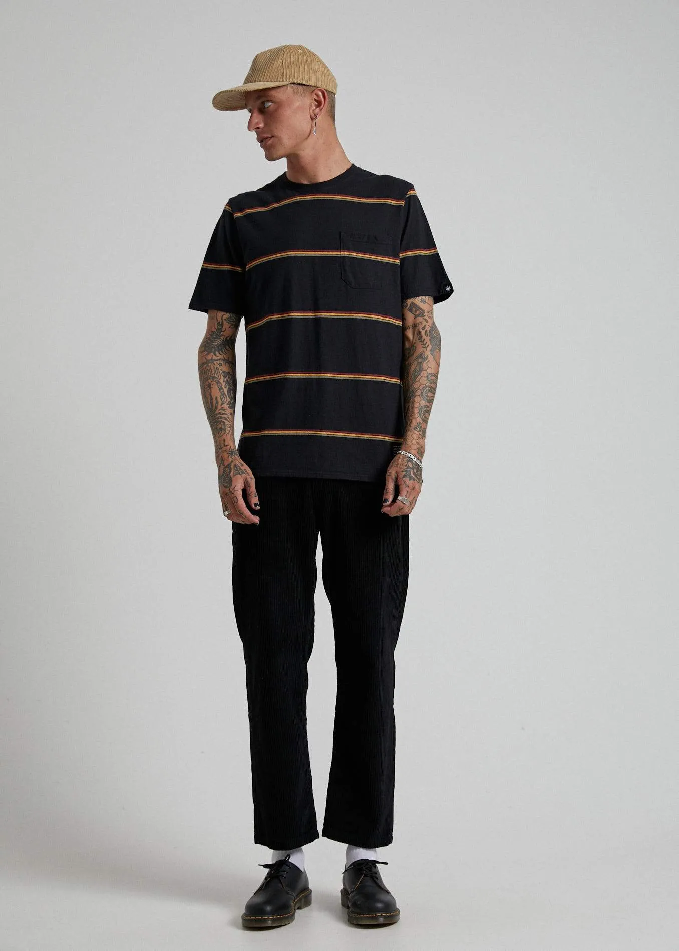 Afends Mens Marley - Hemp Standard Fit Tee - Black