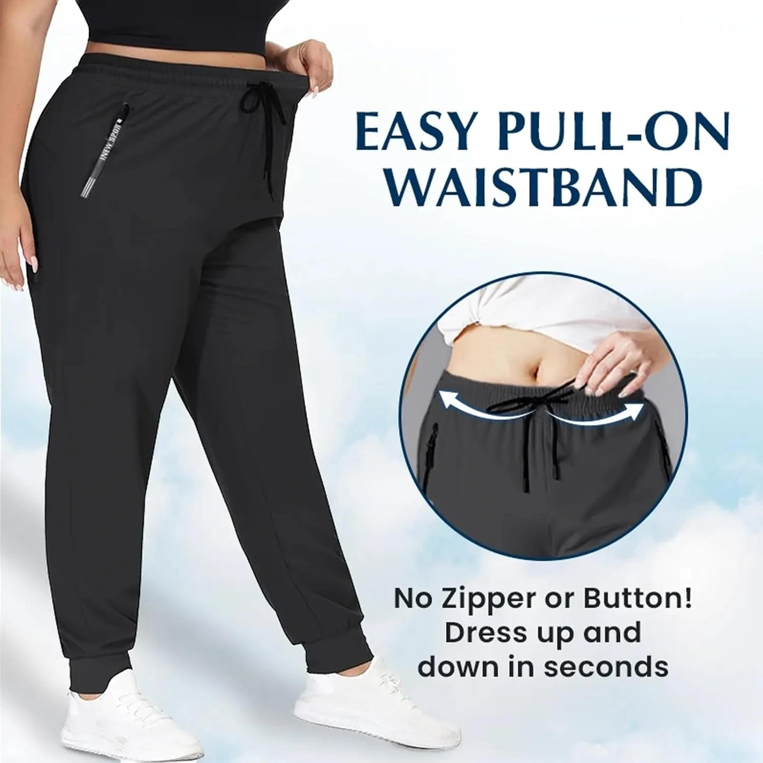 Comfysfit Stretch Active - Women's Ultra Stretch Breathable Casual Quick Drying Waterproof Hiking Pants Over 50
