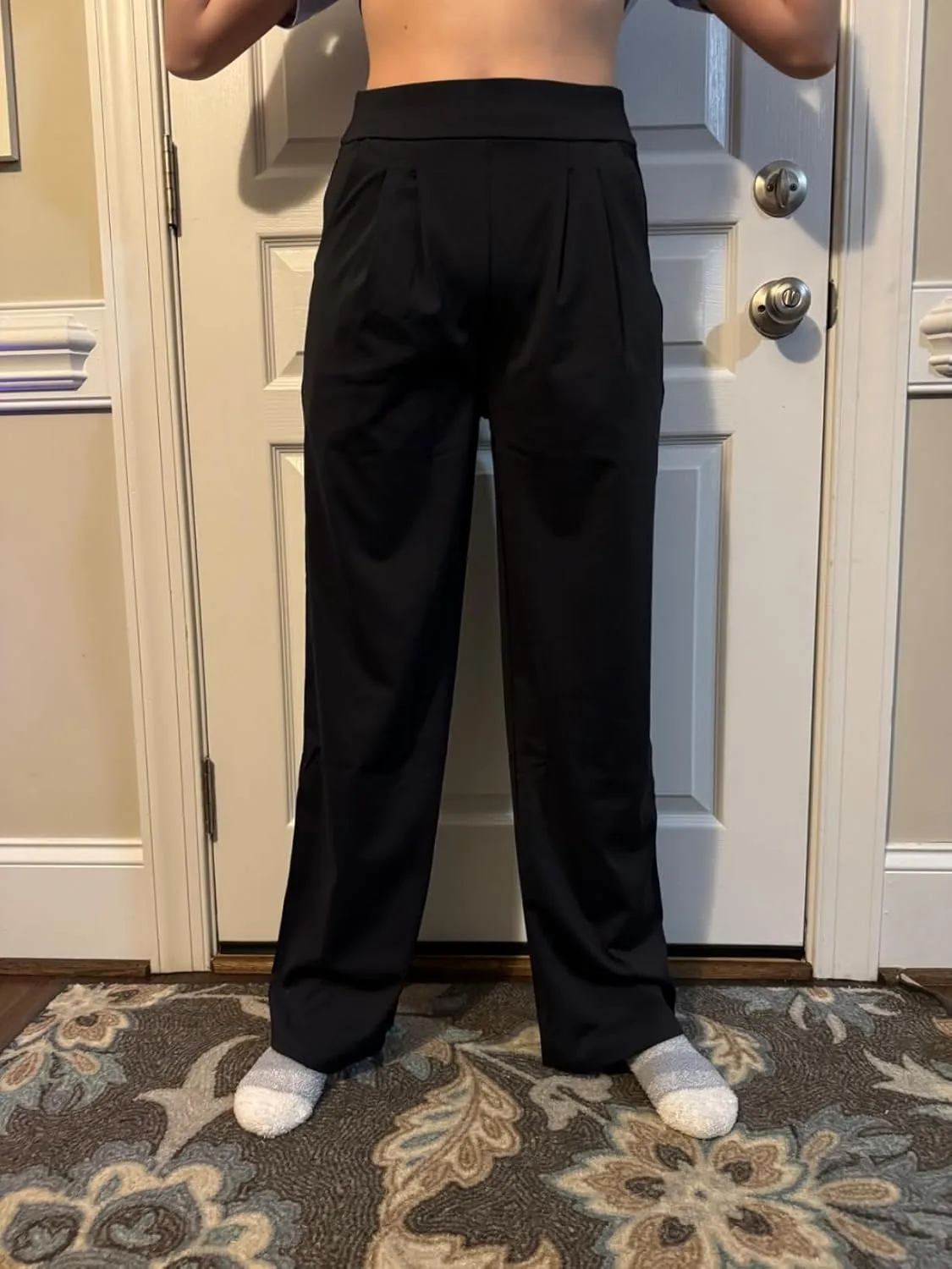G4Free ShiftReady Wide Leg Dress Yoga Pants for Women with Pockets Stretch Work Pants Business Casual Petite/Regular/Tall