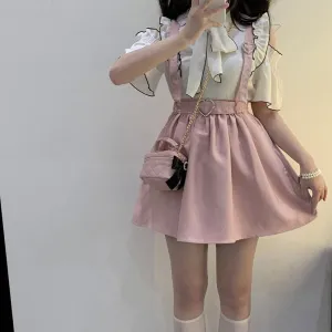 In Love         Dress Overalls Skirt Kawaii Academia Y2K Cottagecore Coquette Fairycore Dollette Princesscore Bottoms