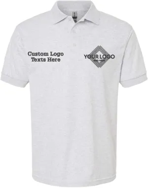 INK STITCH 8800 Custom Embroidery Personalized Logo Texts Dry Blend Jersey Polo Shirts