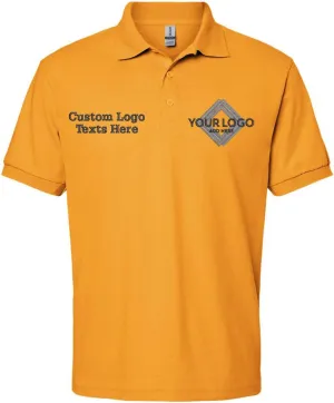 INK STITCH 8800 Custom Embroidery Personalized Logo Texts Dry Blend Jersey Polo Shirts