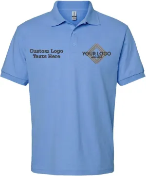 INK STITCH 8800 Custom Embroidery Personalized Logo Texts Dry Blend Jersey Polo Shirts