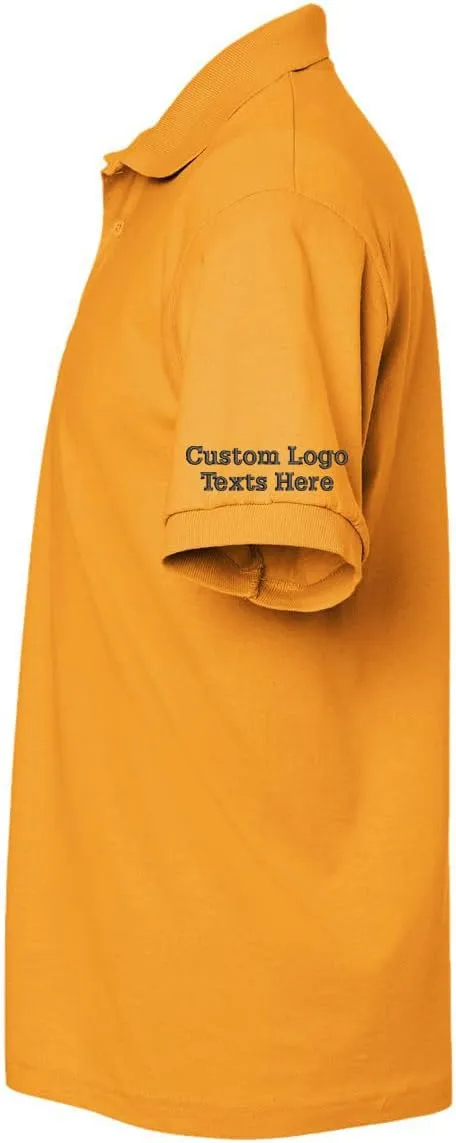 INK STITCH 8800 Custom Embroidery Personalized Logo Texts Dry Blend Jersey Polo Shirts