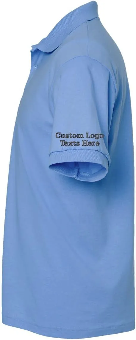INK STITCH 8800 Custom Embroidery Personalized Logo Texts Dry Blend Jersey Polo Shirts