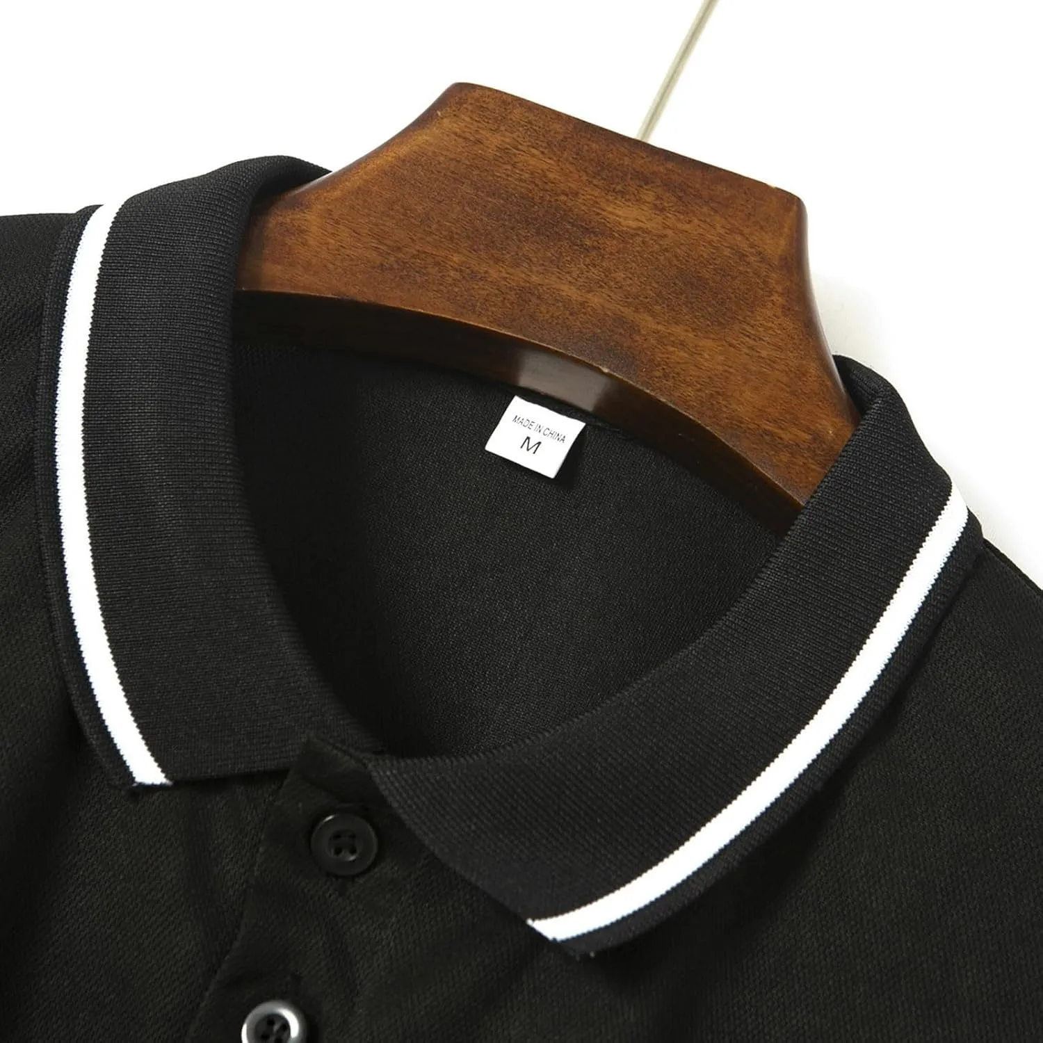 KIKX0DE Men's Casual Short Sleeve Polo Shirt Breathable Summer Comfort Big & Tall with Pocket