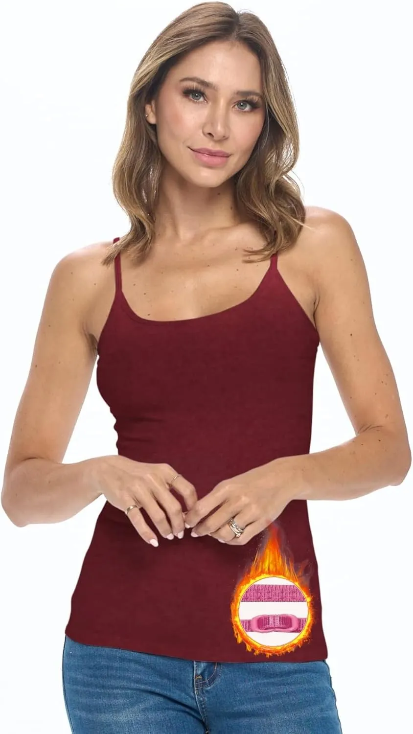 M&M SCRUBS Women's Soft and Breathable Cotton Stretch Camisole with Adjustable Strap Tank Top