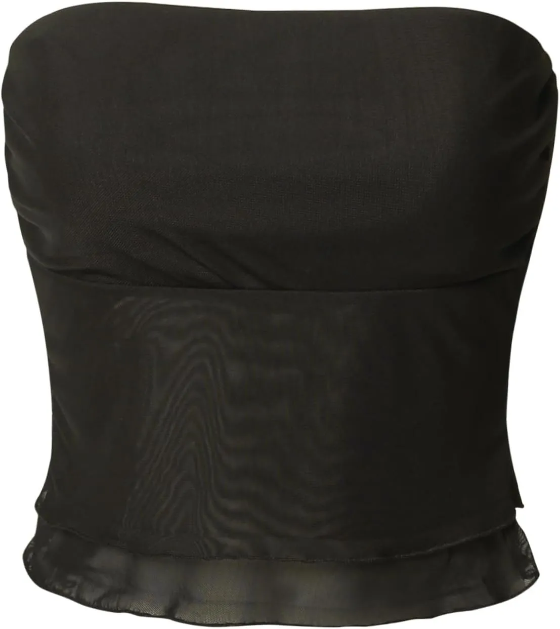 MixMatchy Women's Strapless Tube Tops Stretchy Sleeveless Sexy Summer Bandeau Crop Tank