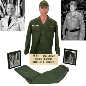 Original U.S. Vietnam War Major General Walter A. Jensen OG-107 “Type I” Utility Uniform - Commanding General, XI U.S. Army Corps - Formerly A.A.F. Tank Museum
