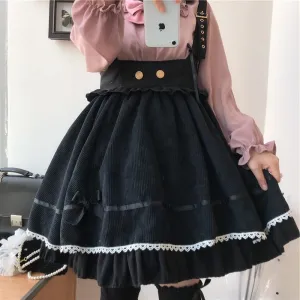 Riza's Cookie Shoppe        Overalls Skirt Dress Kawaii Academia Y2K Cottagecore Coquette Fairycore Dollette Princesscore Bottoms