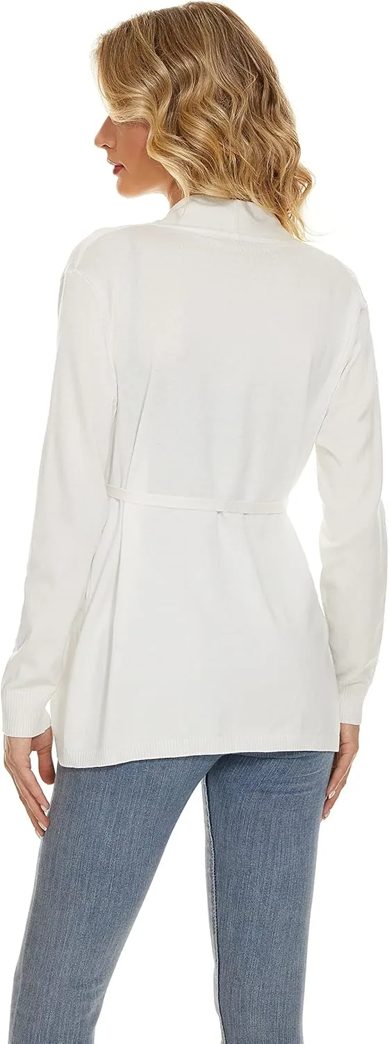 Satuun Women's Casual Open Front Lightweight Cardigan Long Sleeve Breathable Soft Drape Duster