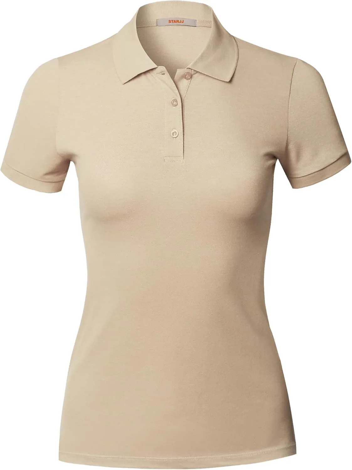 STARJJ Womens Slim Fit Golf Short Sleeve Breathable Pique Polo Shirt
