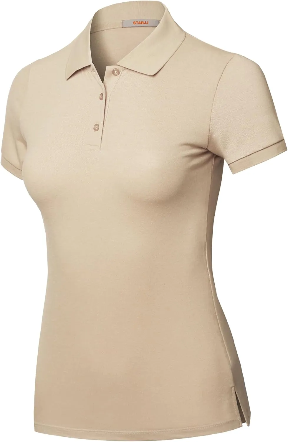 STARJJ Womens Slim Fit Golf Short Sleeve Breathable Pique Polo Shirt