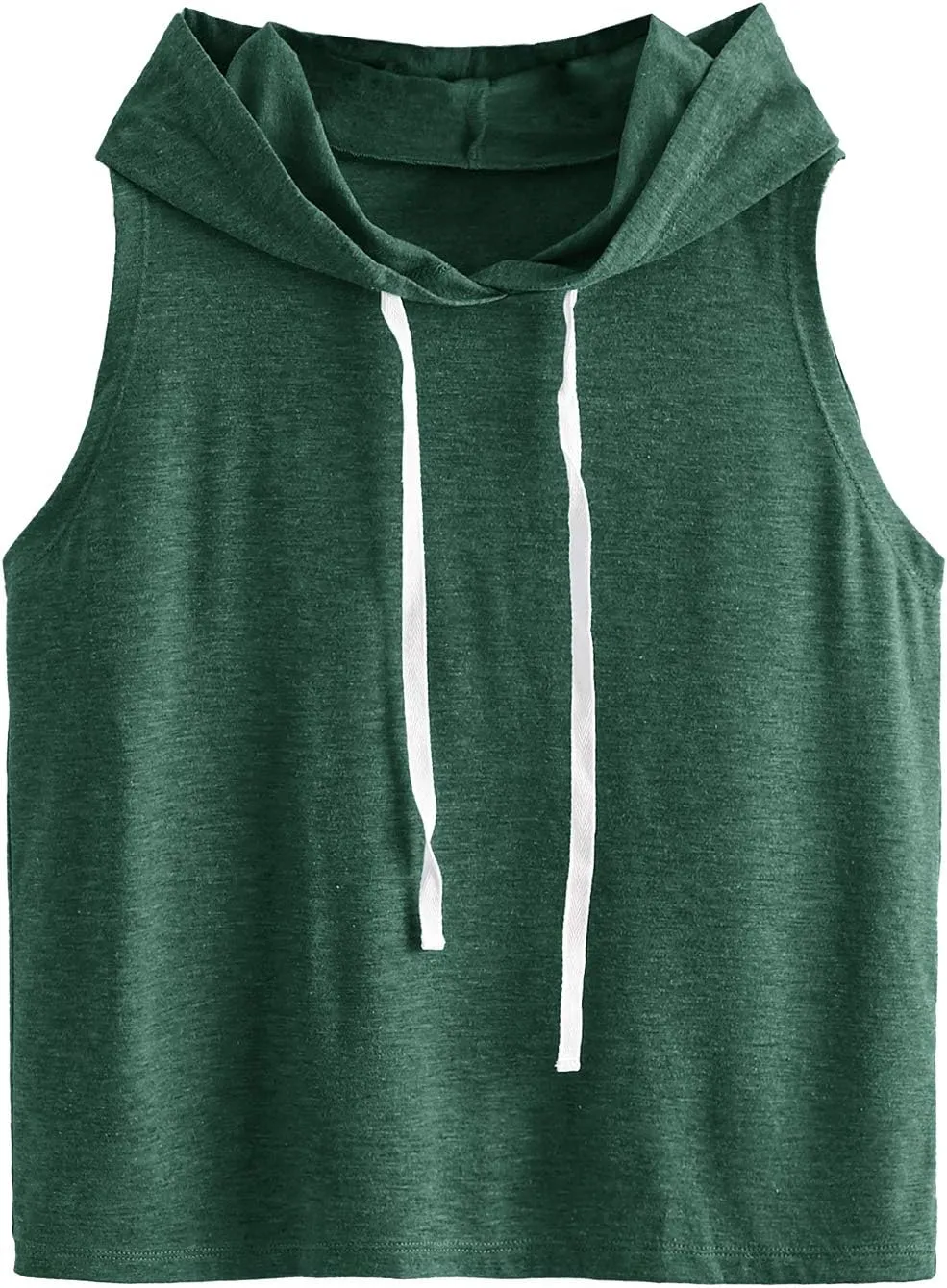 SweatyRocks Women's Summer Sleeveless Hooded Tank Top T-Shirt for Athletic Exercise Relaxed Breathable