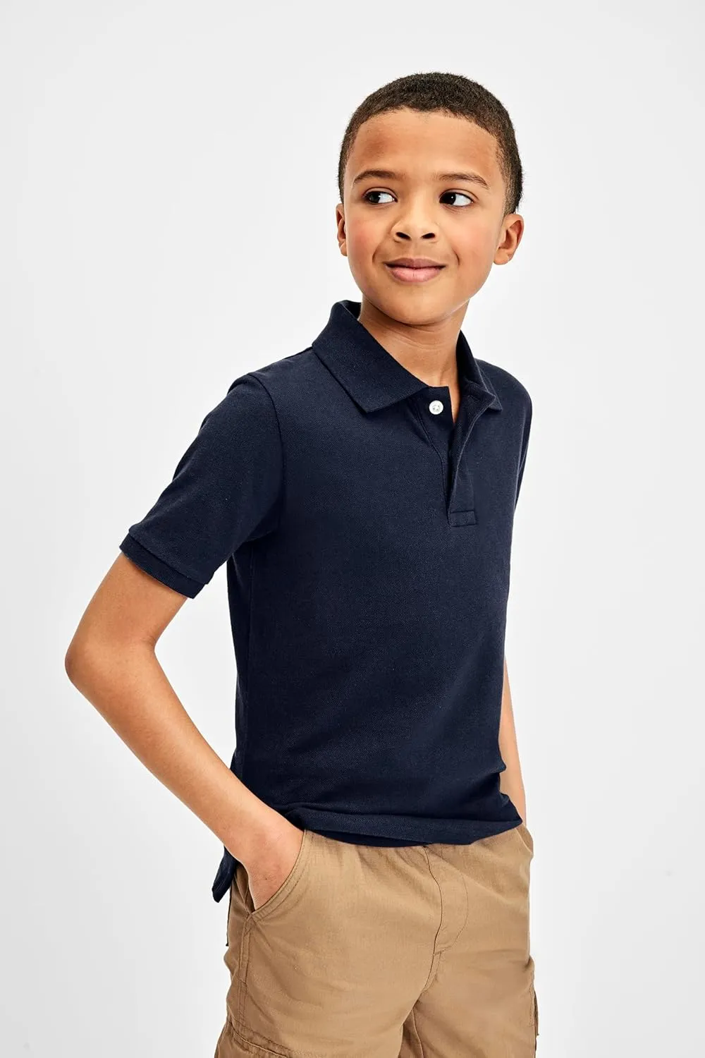 The Children's Place boys Uniform Soft Jersey Short Sleeve Polo 2 Pack