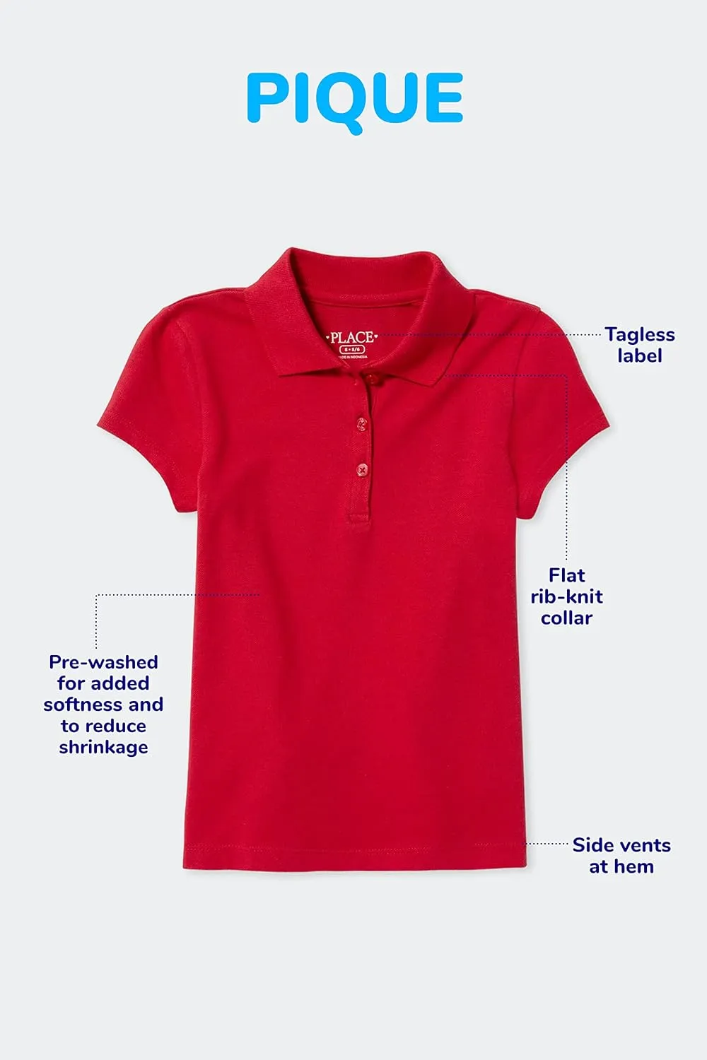 The Children's Place boys Uniform Soft Jersey Short Sleeve Polo 2 Pack